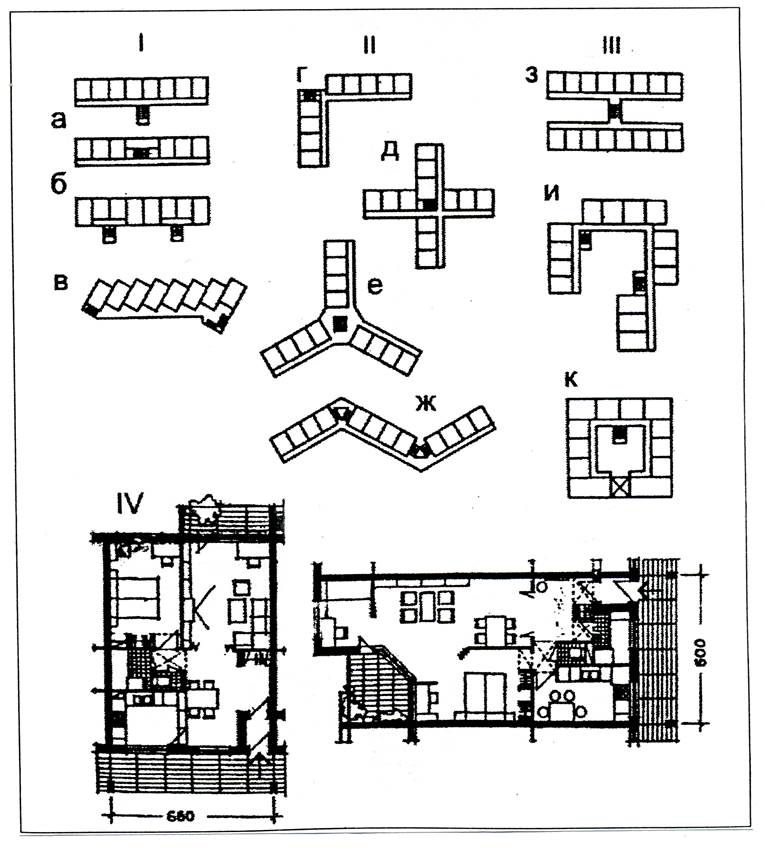 Секционные жилые дома схема