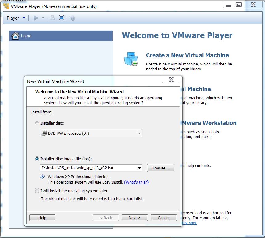 VMWARE Player. Настройка ОС. Режим связи с web-сервером в реальном времени. VMWARE Player Advanced settings. Настроить веб сервер