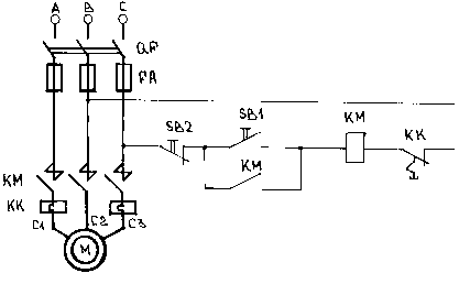 Электрическая схема привода асинхронного двигателя