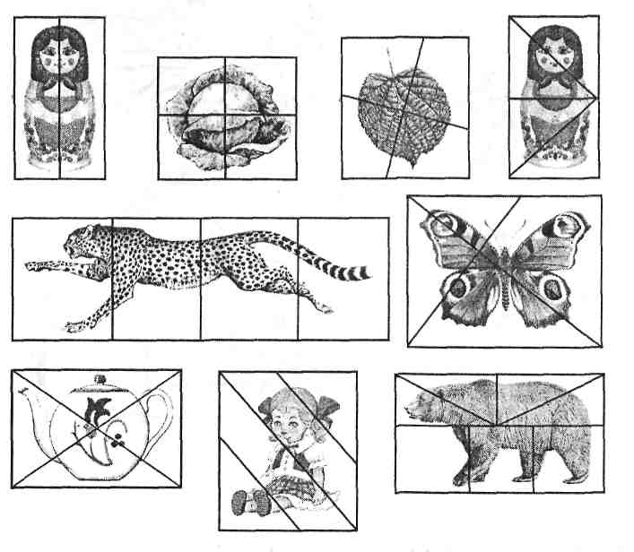 Методика разрезные картинки целостное восприятие