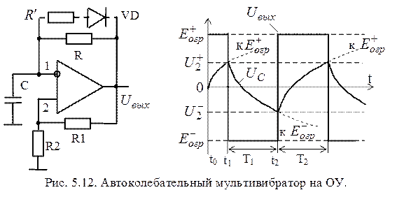 Схема мультивибратора на оу
