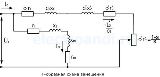 Схема замещения электродвигателя