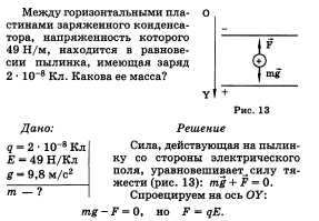 Задачи движение частицы в электрическом поле