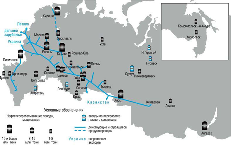 Крупные центры переработки нефти и газа в России на карте. Крупнейшие НПЗ России на карте. Нефтеперерабатывающие заводы России на карте. Заводы по переработке нефти в России на карте.