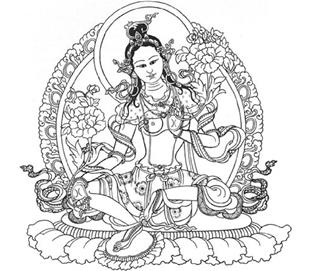 Снимите печати видьядхара. Двадцать одной тары буддизм. Юток Нинтик изображение.