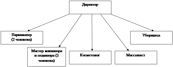 Схема организационной структуры салона красоты