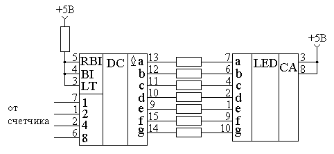 74ls247 схема включения