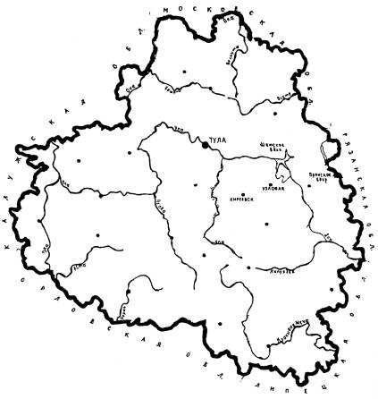 Контурная карта тульской области