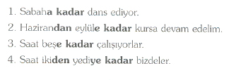 Промежуток времени в турецком языке