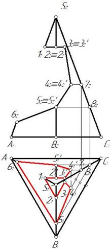 Пирамида с вырезом треугольника