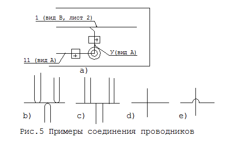 Переход обозначение на схеме