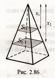 площадь поперечного сечения пирамиды
