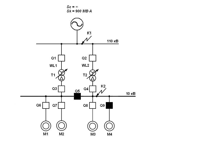 Магистральные сети электроснабжения. Смешанная радиальная и Магистральная схема электроснабжения. Магистральная схема электроснабжения пример. Схема электроснабжение нефтеперекачивающей станции. Расчетная схема электроснабжения.