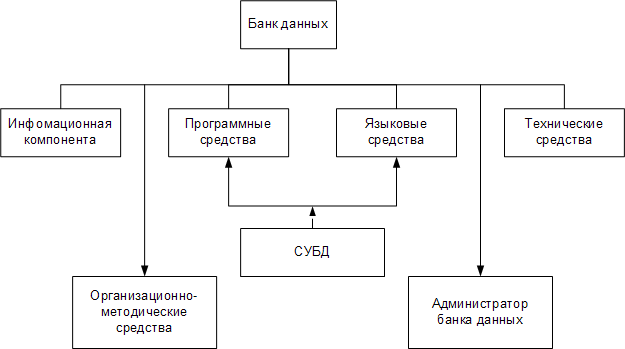 Понятия банка данных. Компоненты базы, банка данных, СУБД. Основные компоненты банка данных. Компонентами банка данных являются:. Технические средства банка данных.