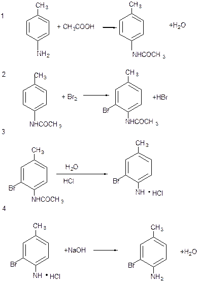 Бром кон. П-толуидин +br2. Аминотолуол br2. 3-Нитро-4-аминотолуол. 4-Аминотолуол брома.