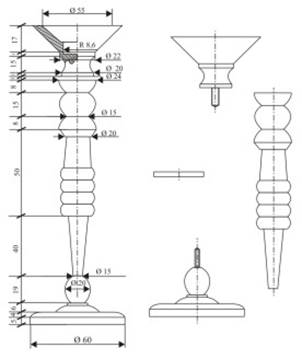 Чертеж подсвечника из дерева