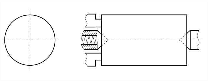 Базирование вала на чертеже