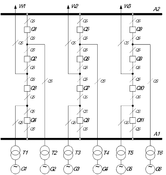 Наиболее простая схема электроустановок на стороне 6 10 кв