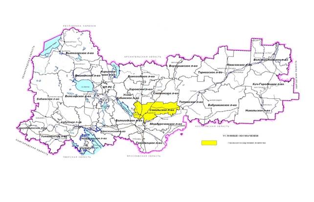 Карта сокола вологодской области подробная
