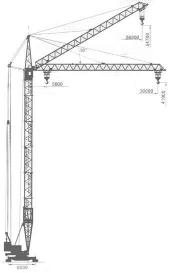 Башенный кран кб 515 чертеж