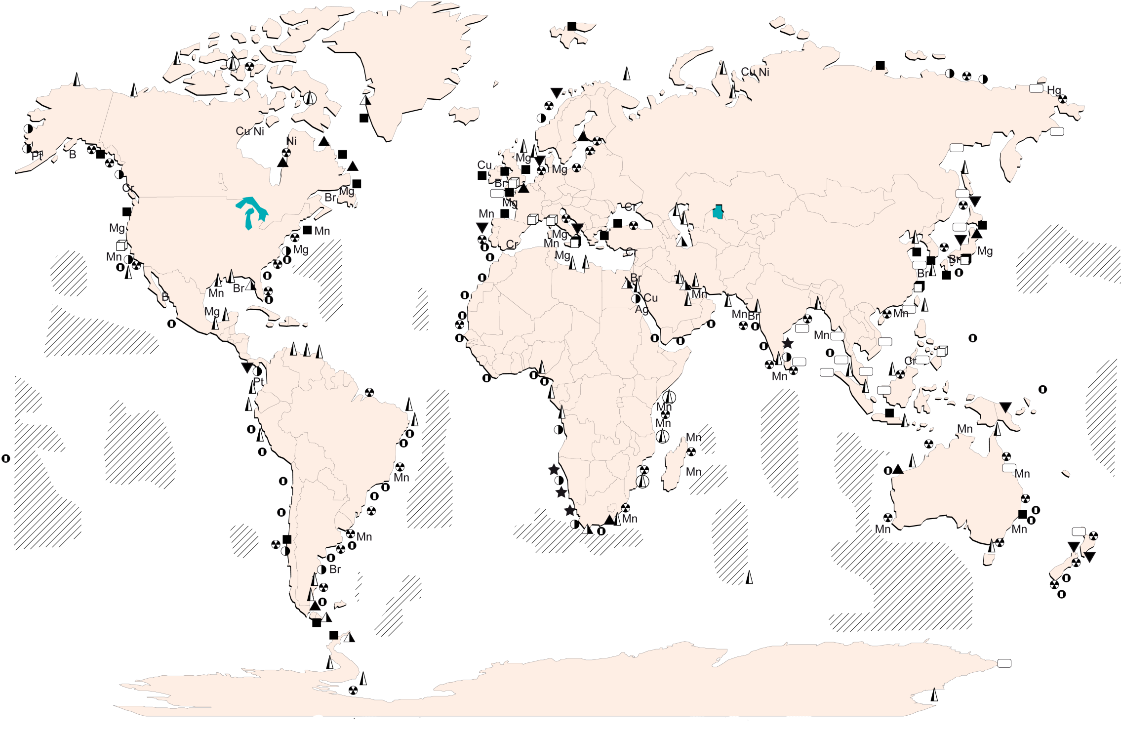 Карта Минеральных ресурсов мирового океана. Полезные ископаемые на шельфе. Добыча нефти в мировом океане карта.