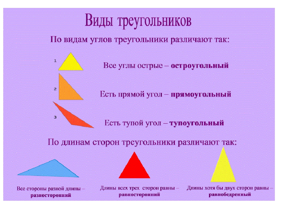 Виды Треугольников Конспект Урока 3 Класс Знакомство