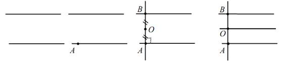 Гмт равноудаленных от 2 параллельных прямых
