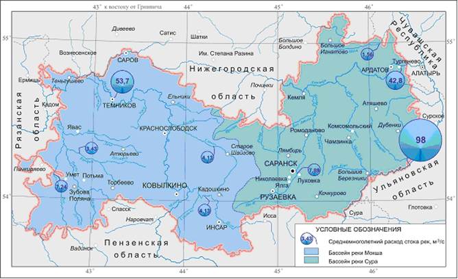 Река синие воды на карте. Климатическая карта Республики Мордовия. Карта водных ресурсов Мордовии. Поверхностные воды Мордовии карта. Водные ресурсы Мордовии карта.