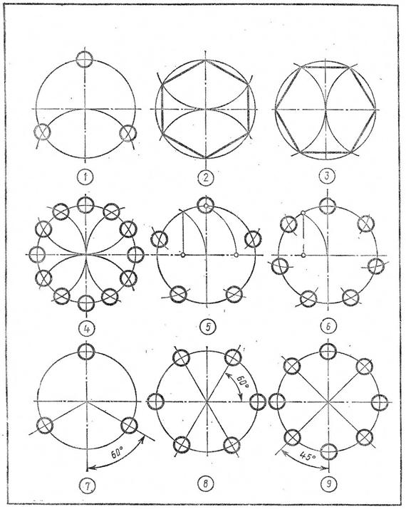 Делить круг на 6. Деление окружности на 6 равных частей. Как разделить окружность на равные части с помощью циркуля. Деление окружности на равные части ( 6;7;8). Деление круга и окружности на равные части.