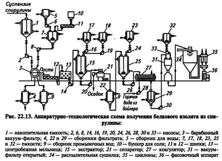 Схема получения пищевого белка
