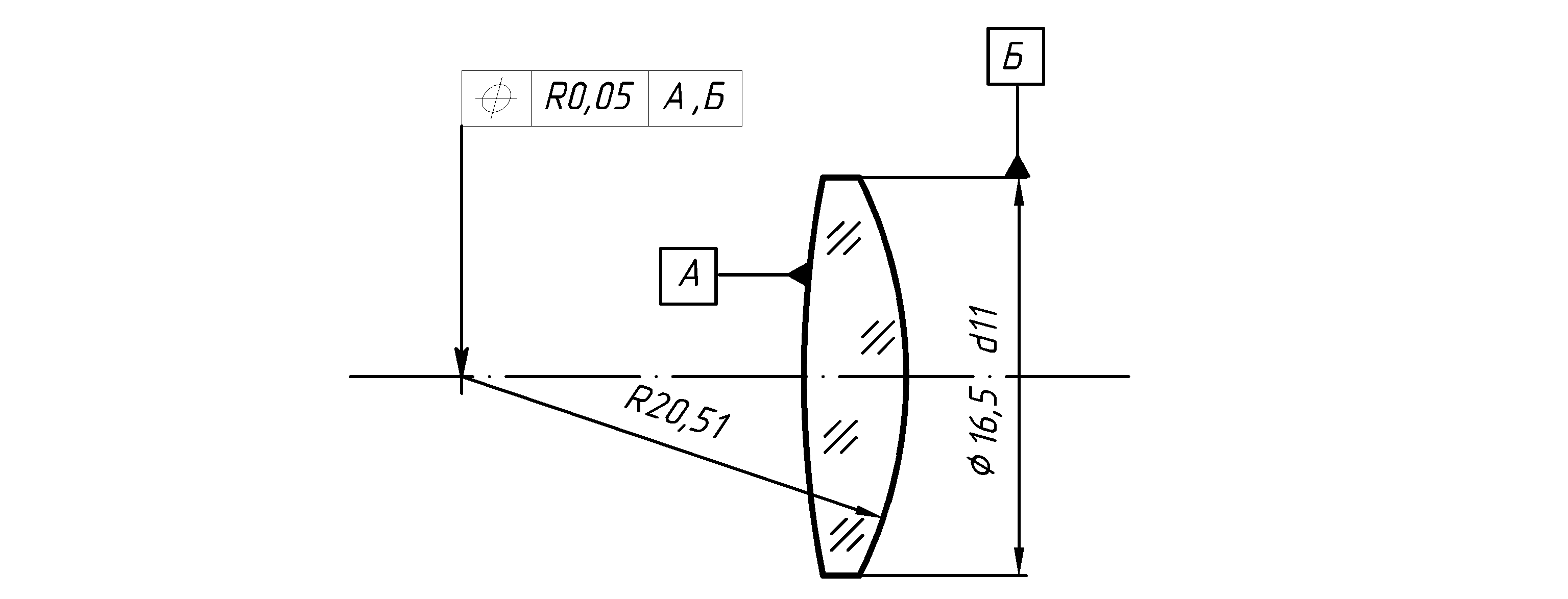 Чертеж линзы гост