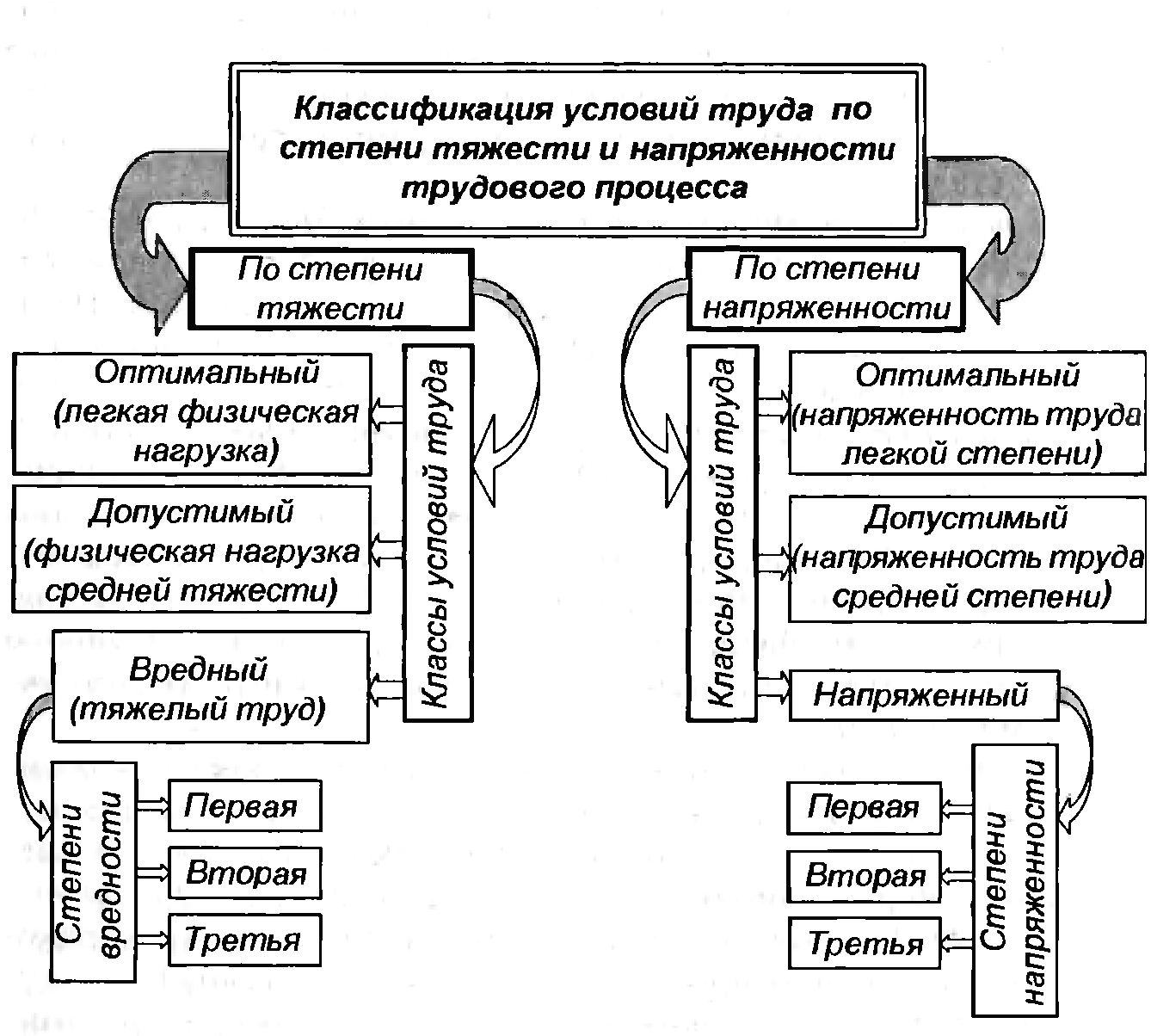 Какие выделяют условия труда