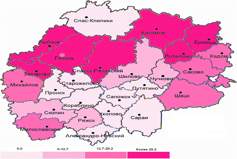Карта цифрового рязанской области