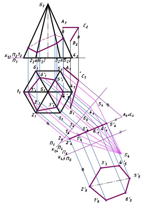 Сечение поверхности плоскостью пирамиды. Натуральная величина пирамиды Начертательная геометрия. Сечение шестигранной пирамиды. Сечение пирамиды плоскостью Начертательная геометрия. Эпюр сечение пирамиды.