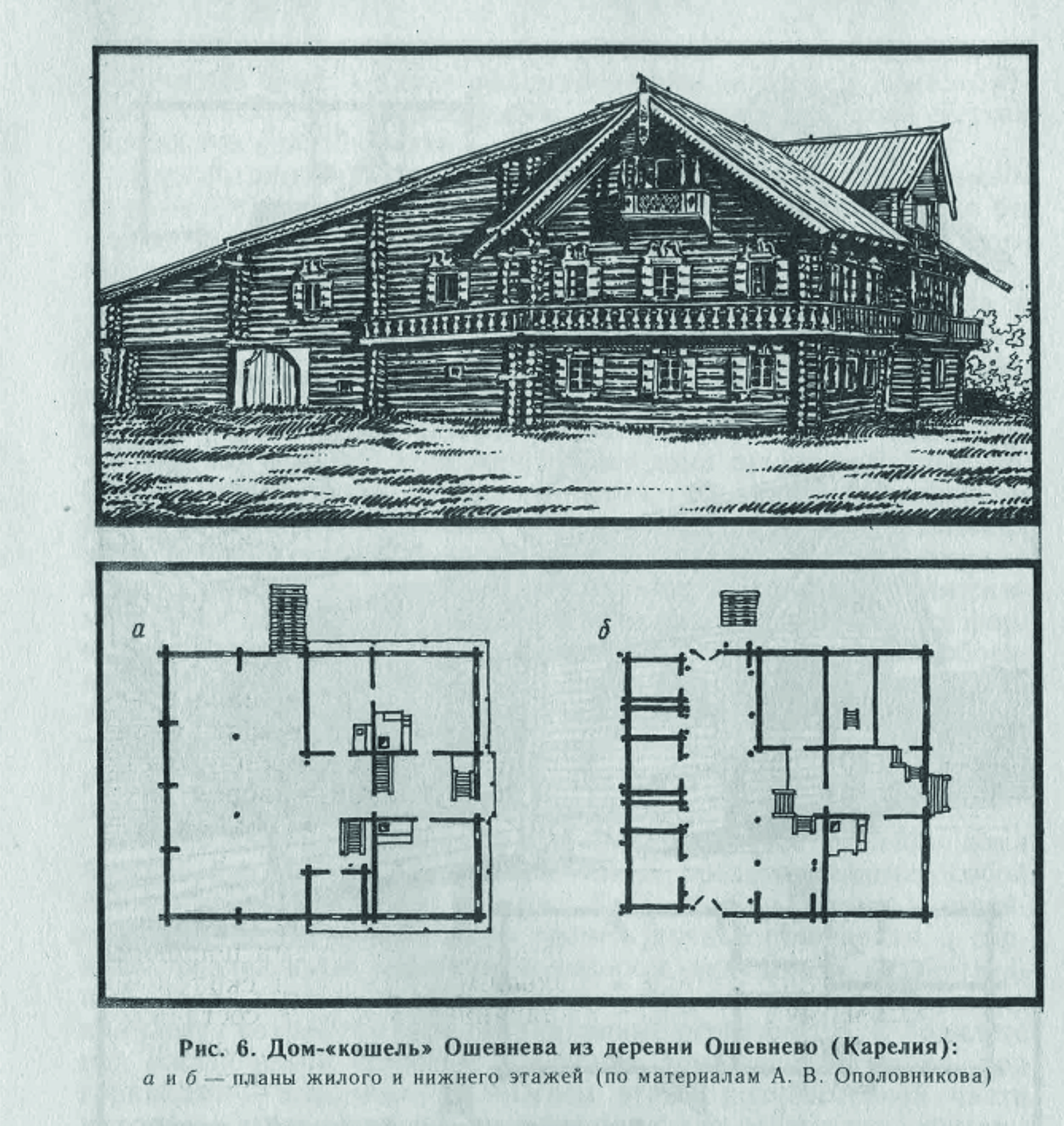 План карельской избы