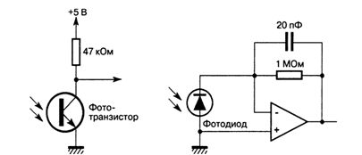 Схема включения фотодиода