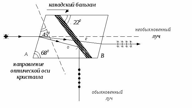 На рисунке представлена схема хода лучей в кристалле исландского шпата это лучи