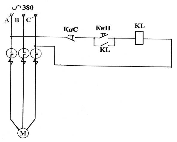 Схема электродвигателя 380
