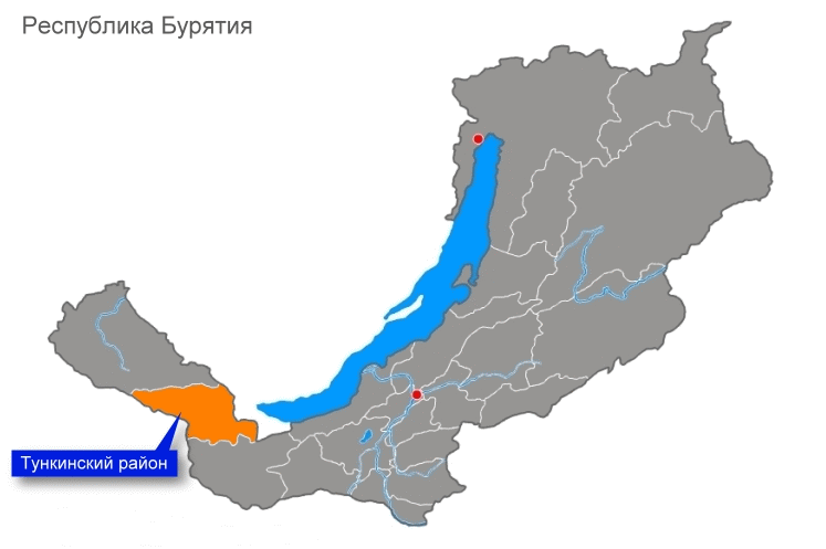 Карта тункинского района бурятии подробная с дорогами и деревнями