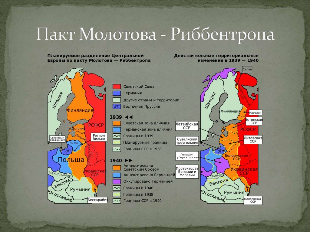 План молотова риббентропа был заключен