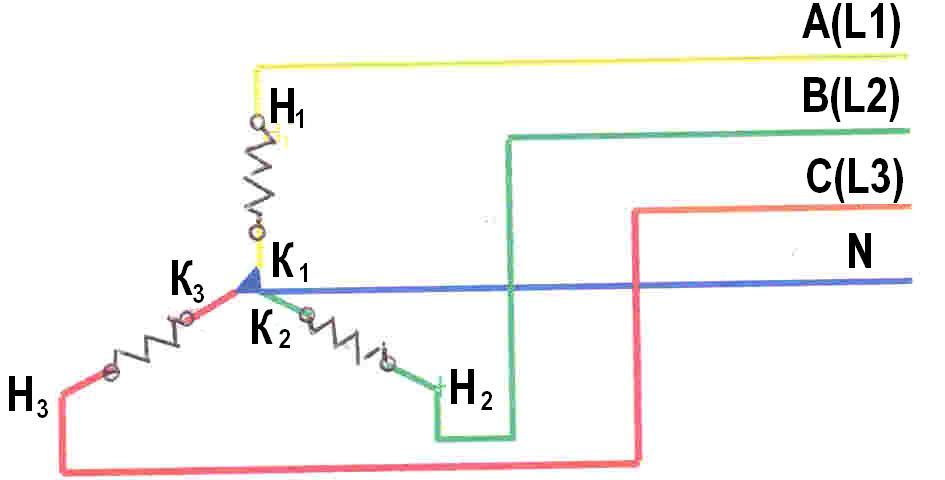 Как обозначаются шины при переменном однофазном токе схема