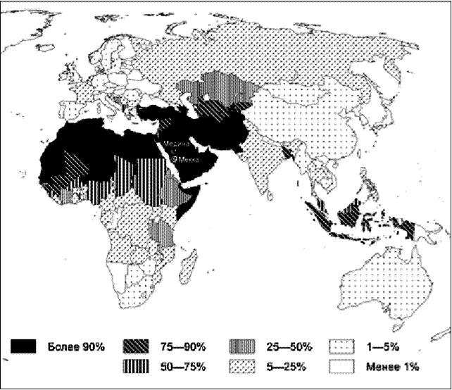Мусульмане на карте. Карта распространения Ислама в мире. Карта распространения мусульманства в мире. Карта расселения мусульман в мире.