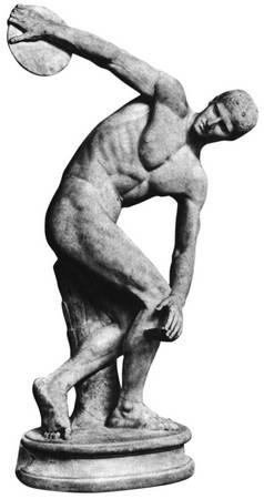 Создатель статуи дискобол. Дискобол статуя. Древняя Греция статуя дискобол. Аполлон дискобол.