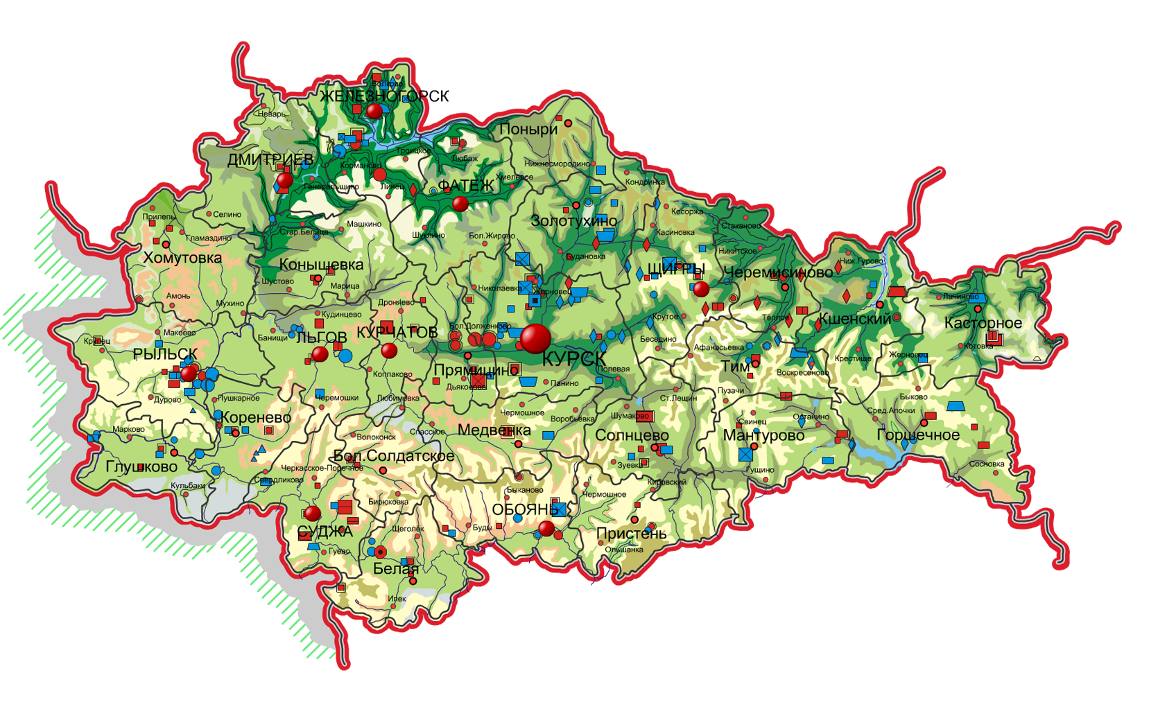Курская область это где. Курская область на карте. Карта растительности Курской области. Картат Курской обоатси. Курская область рельеф карта.