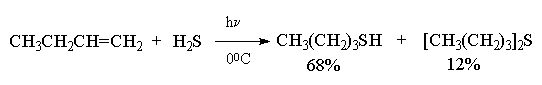 Реакция перманганата калия с бромоводородом. Аллильное галогенирование алкенов. Радикальное присоединение бромоводорода. Механизм реакции Караша. Алкен с бромоводородом.